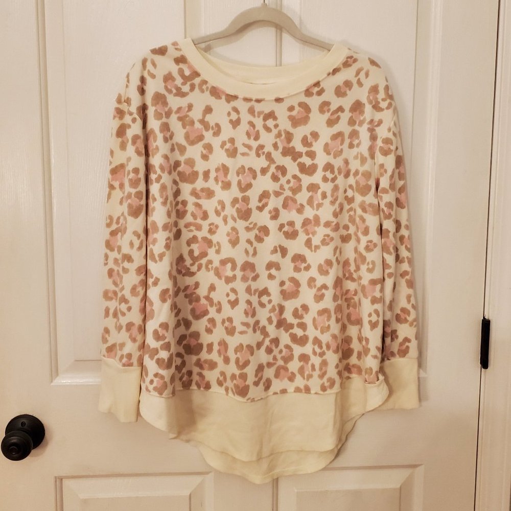 Isabel Maternity Leopard Print Sweatshirt - Size Medium